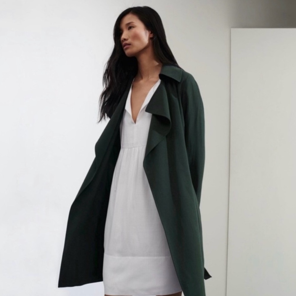 Club Monaco Elila Trench in Eucalyptus